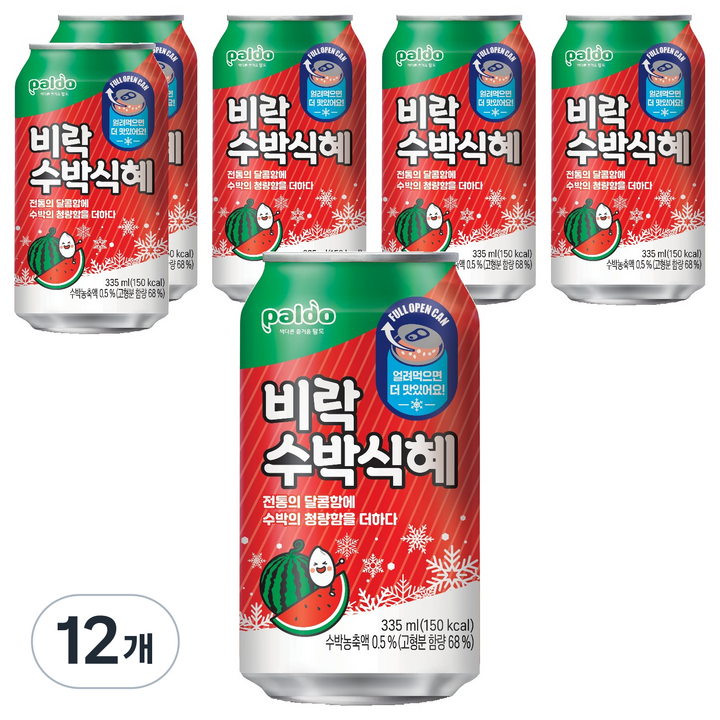 팔도 비락 수박식혜, 12개, 335ml