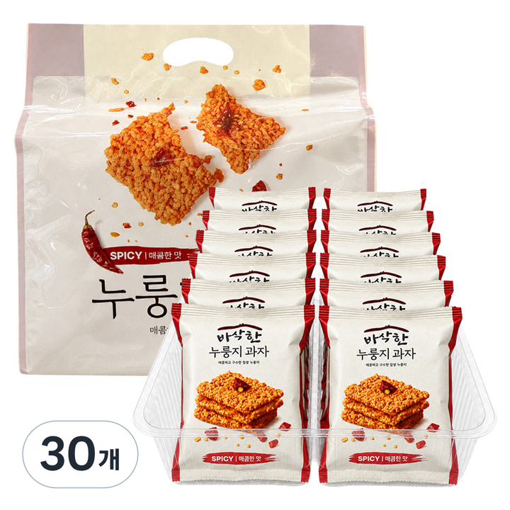바삭한 누룽지 과자 매콤한맛, 438g, 30개