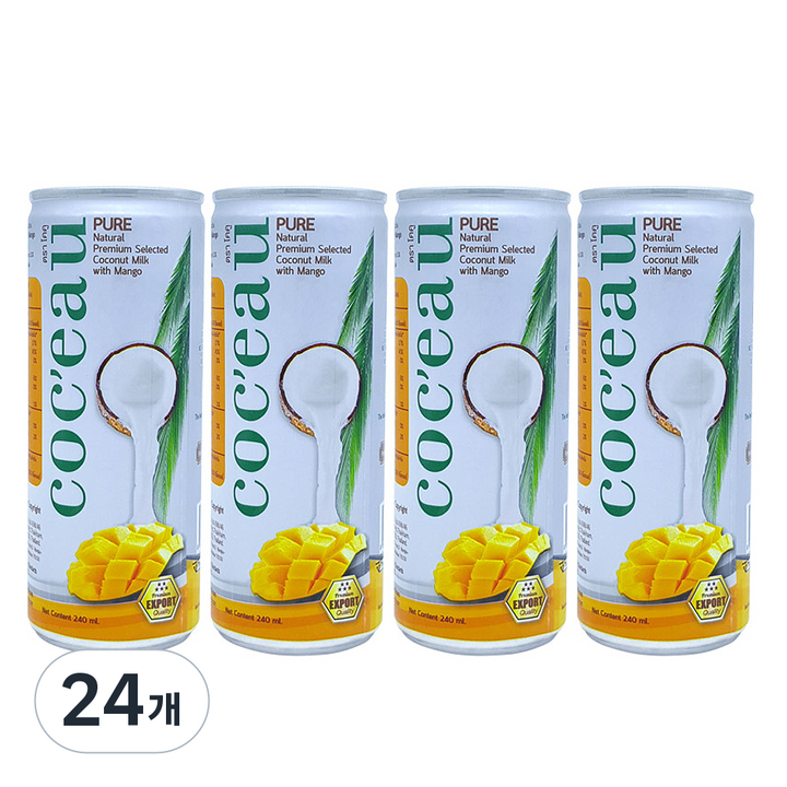프리마베버리지 코쿠 코코넛밀크 드링크 망고, 240ml, 24개