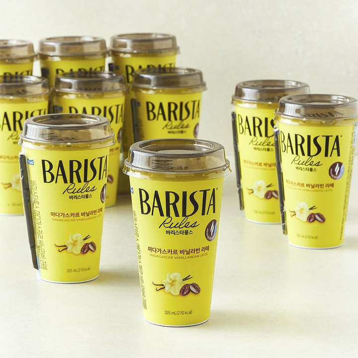 바리스타룰스 마다가스카르 바닐라빈 라떼, 325ml, 10개