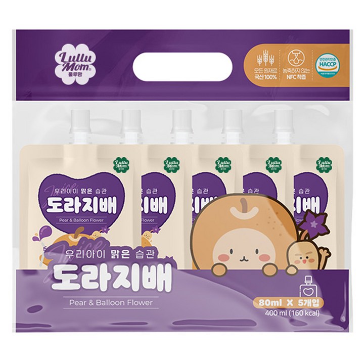 룰루맘 우리아이 맑은습관, 80ml, 5개