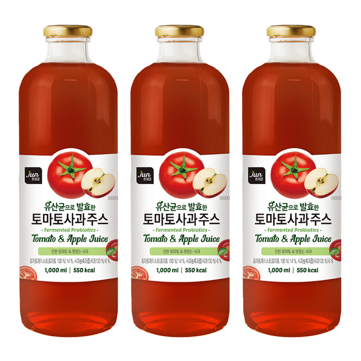호재준 유산균발효 토마토사과 주스, 1L, 3개