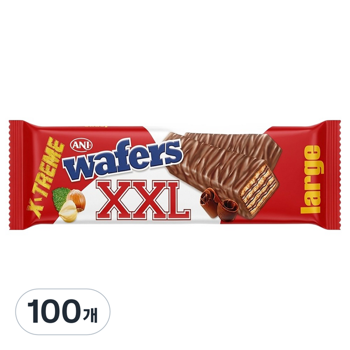 애니 엑스엑스엘 코코아 헤이즐넛크림 웨이퍼, 100개, 50g