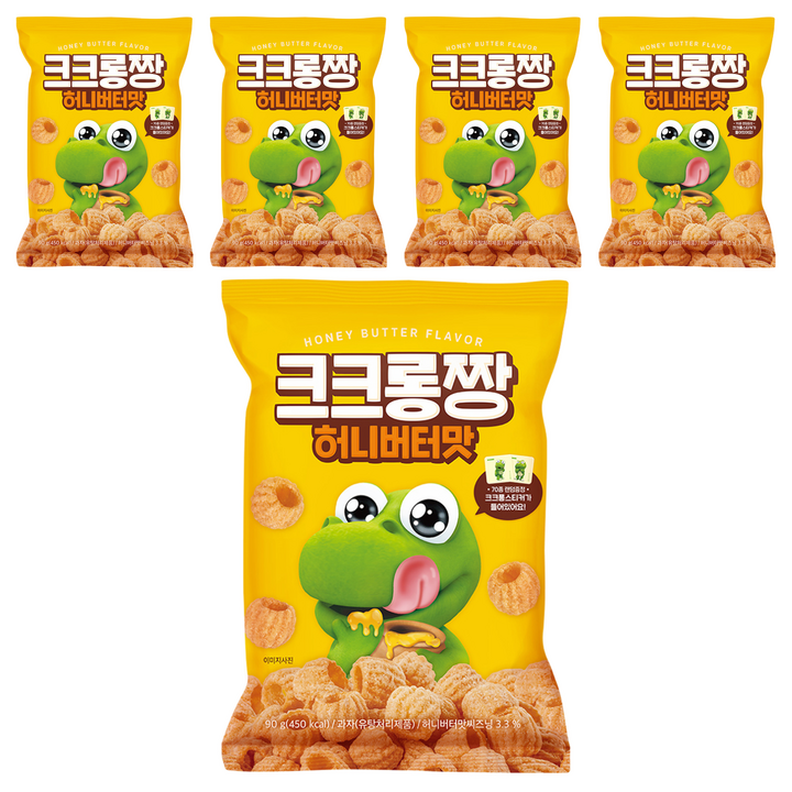 어니스트에프엔비 크크롱짱 허니버터맛, 5개, 90g
