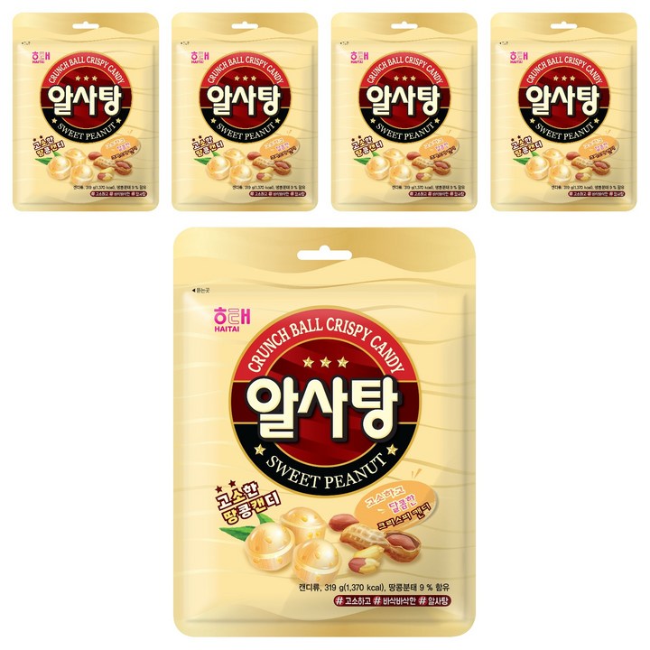 해태제과 알사탕, 319g, 5개