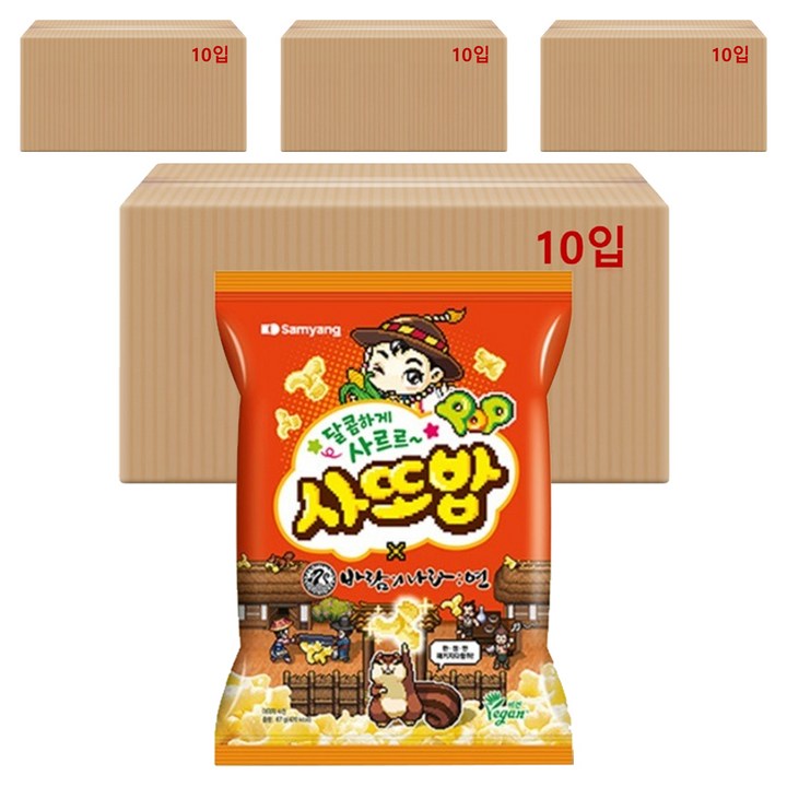 삼양 사또밥 스낵, 67g, 40개