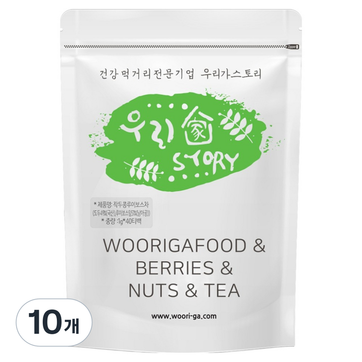 우리가스토리 작두콩 루이보스차, 1g, 40개입, 10개