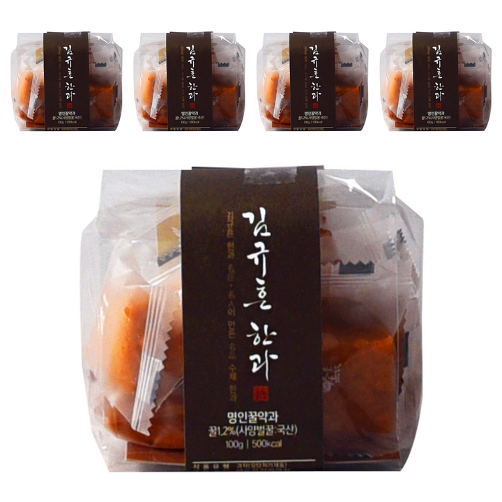 김규흔한과 명인 페스츄리형 꿀약과 띠지형, 5개, 100g
