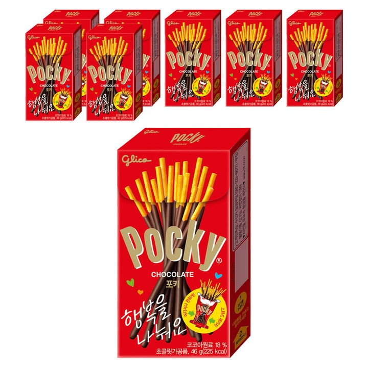 포키 초콜릿 막대과자, 46g, 8개