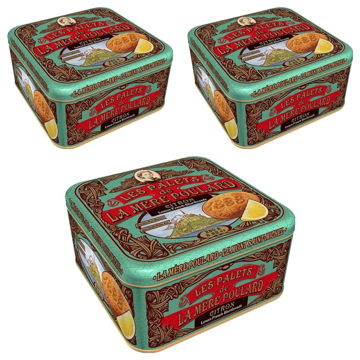 라메르폴라르 레몬팔렛 틴 과자쿠키, 250g, 3개