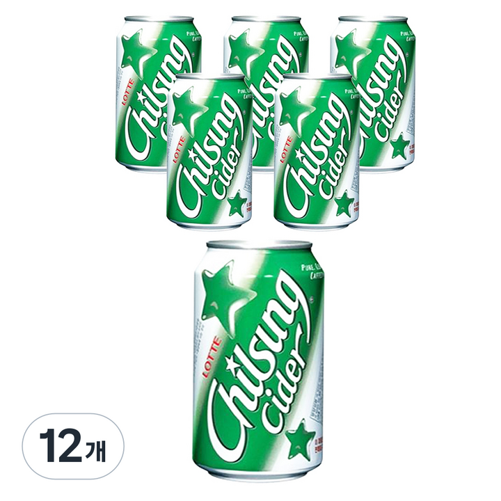 칠성사이다 업소용 탄산음료, 355ml, 12개