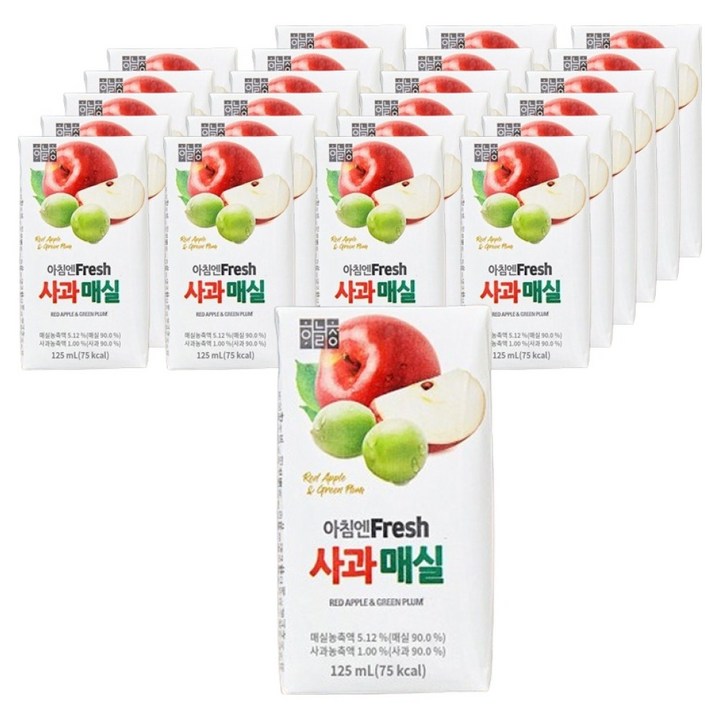 하늘청 사과매실, 24개, 125ml