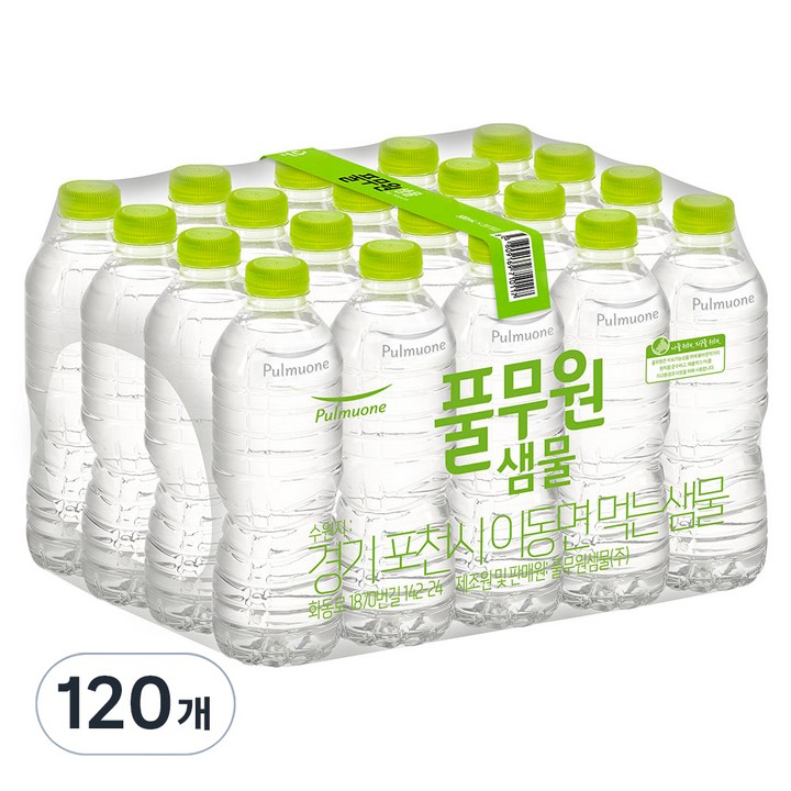 풀무원샘물 무라벨 생수, 500ml, 120개