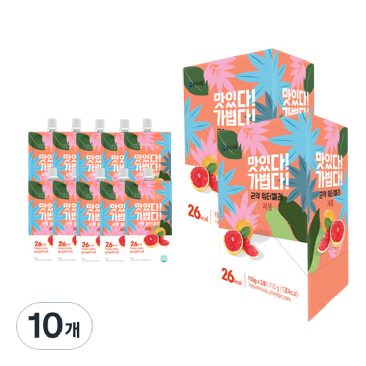 맑은내일 맛있다!가볍다! 곤약젤리 자몽 5p, 750g, 10개