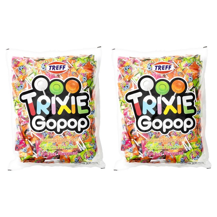 TRIXIE 고 팝 플랫 롤리팝, 2kg, 2개