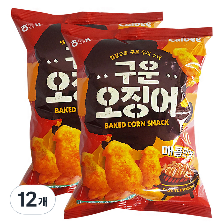 해태 구운오징어 (매콤한맛), 140g, 12개