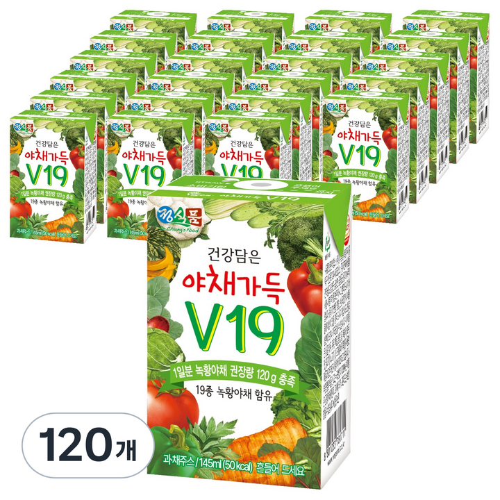 정식품 건강담은 야채가득 V19, 145ml, 120개