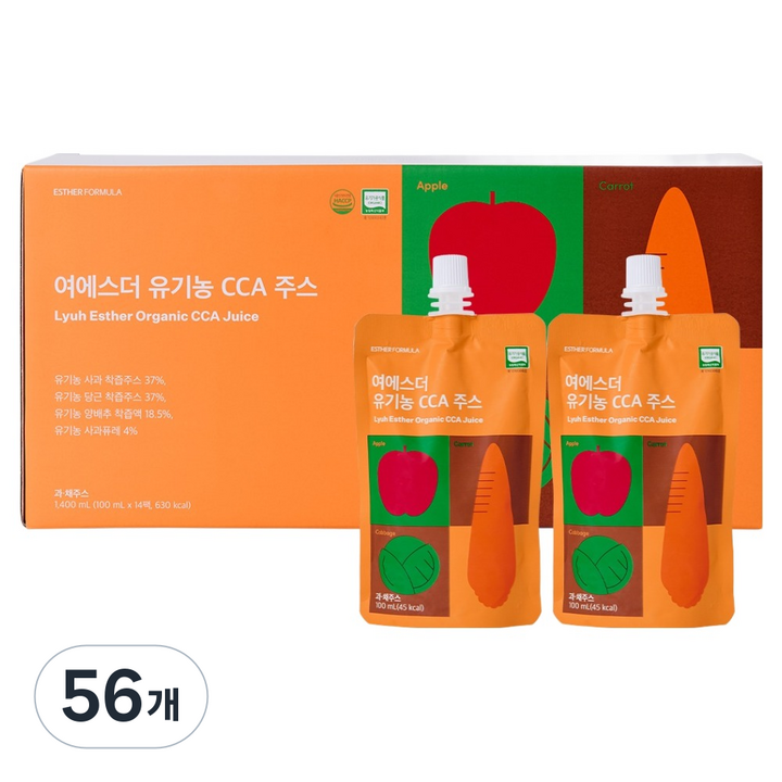 에스더포뮬러 여에스더 유기농 CCA 주스, 100ml, 56개