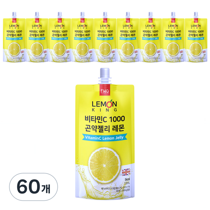 레몬킹 비타민C 1000 곤약젤리 레몬, 130ml, 60개