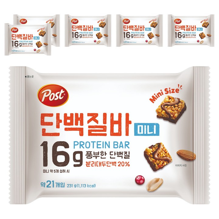 포스트 단백질바 미니 21p, 231g, 6개