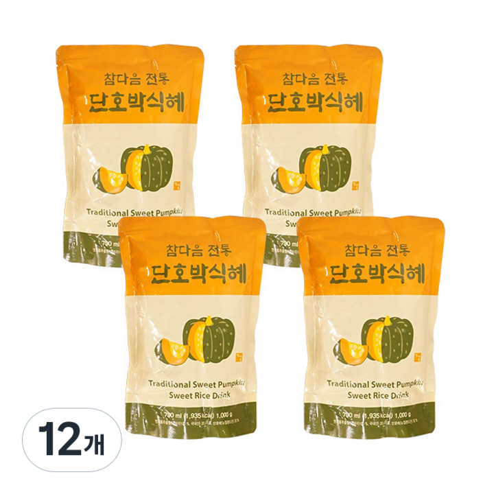 참다음 단호박 전통식혜, 790ml, 12개