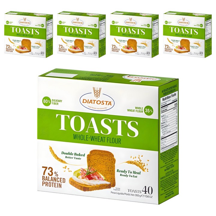 디아토스타 통밀토스트 비스킷, 300g, 5개
