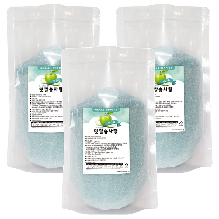 맛깔슈가 솜사탕 설탕 사과향, 1kg, 3개