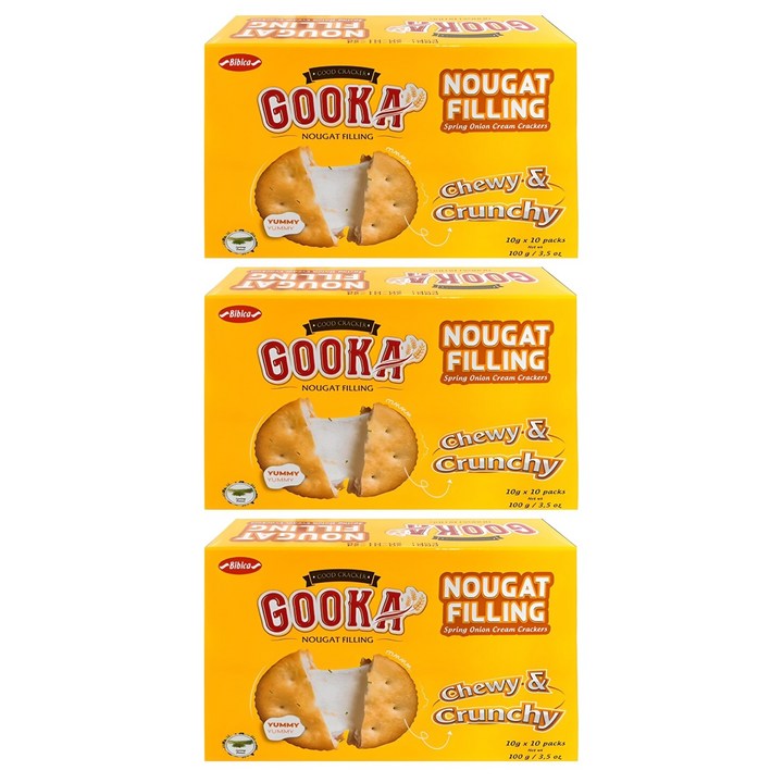 비비카 구카 누가 필링 크래커, 100g, 3개