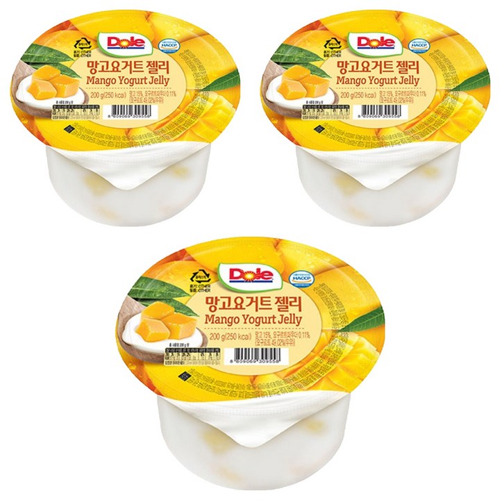 돌 망고요거트 컵젤리, 200g, 3개