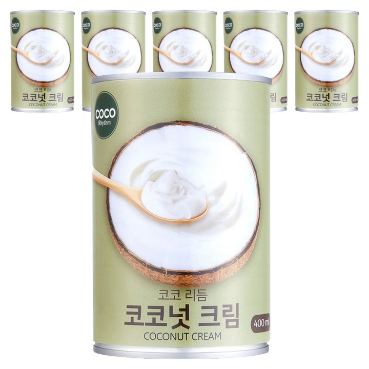 코코리듬 코코넛 크림, 6개, 400ml