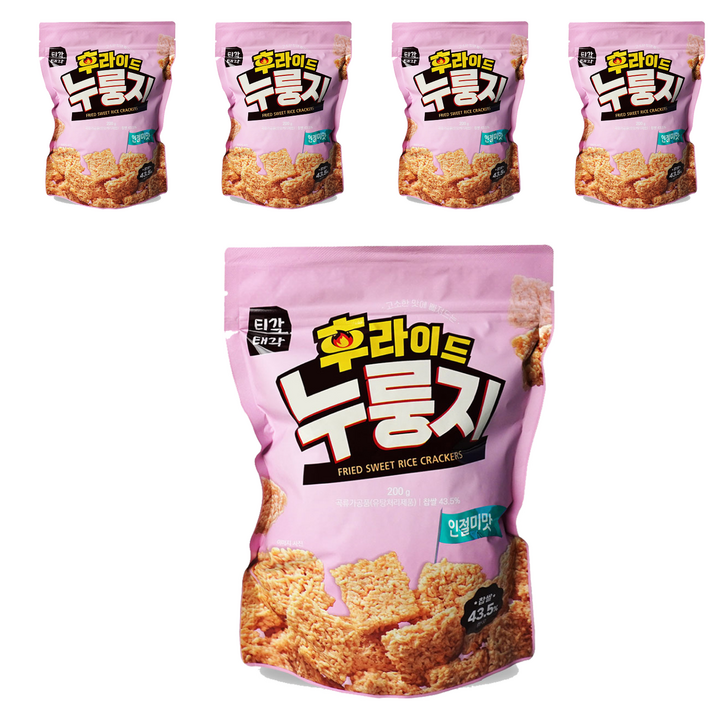 티각태각 후라이드 누룽지 인절미맛, 5개, 200g