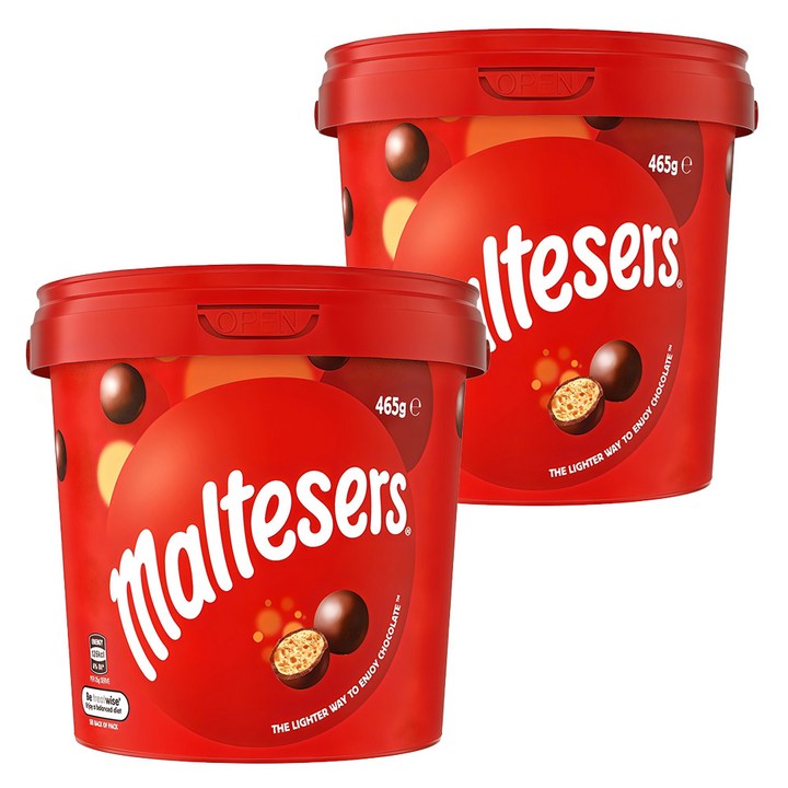 몰티져스 밀크초콜렛 버켓, 465g, 2개