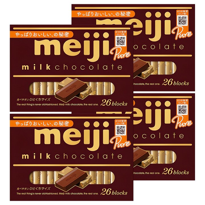 메이지 밀크 초콜릿 26p, 120g, 4개