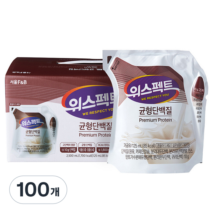 서울에프엔비 위스펙트 균형단백질, 100개, 125ml