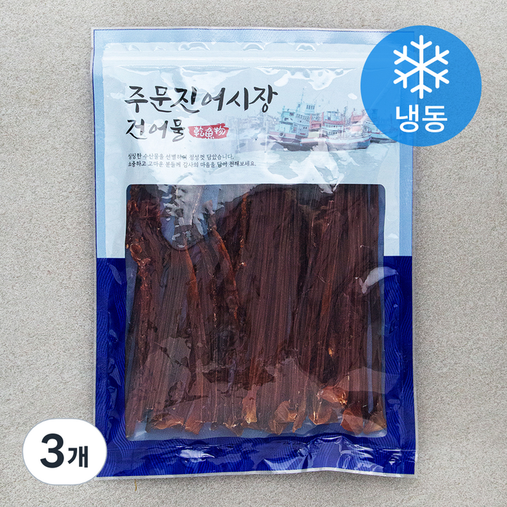 주문진어시장건어물 컷팅 오징어 장족 (냉동), 250g, 3개