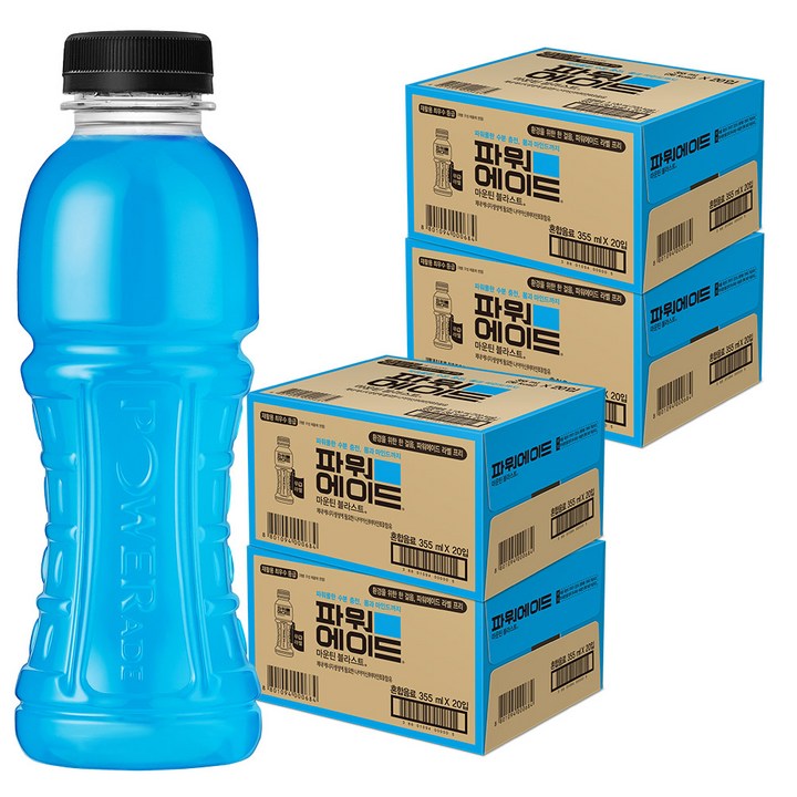 파워에이드 마운틴블라스트 무라벨, 355ml, 80개