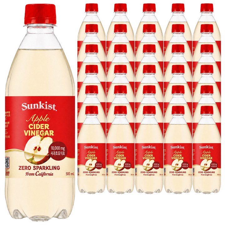 썬키스트 애사비 제로 탄산음료, 500ml, 40개