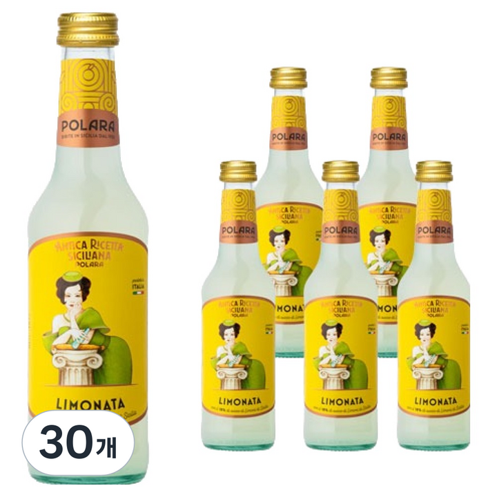 폴라라 시칠리아나 리모나타 레몬 탄산음료, 30개, 275ml