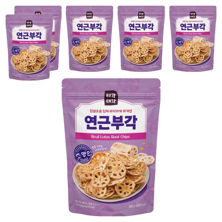 티각태각 연근 부각, 100g, 6개