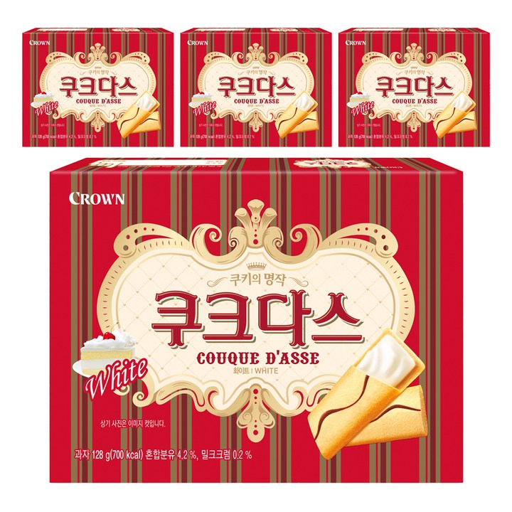 쿠크다스 화이트 토르테, 128g, 4개