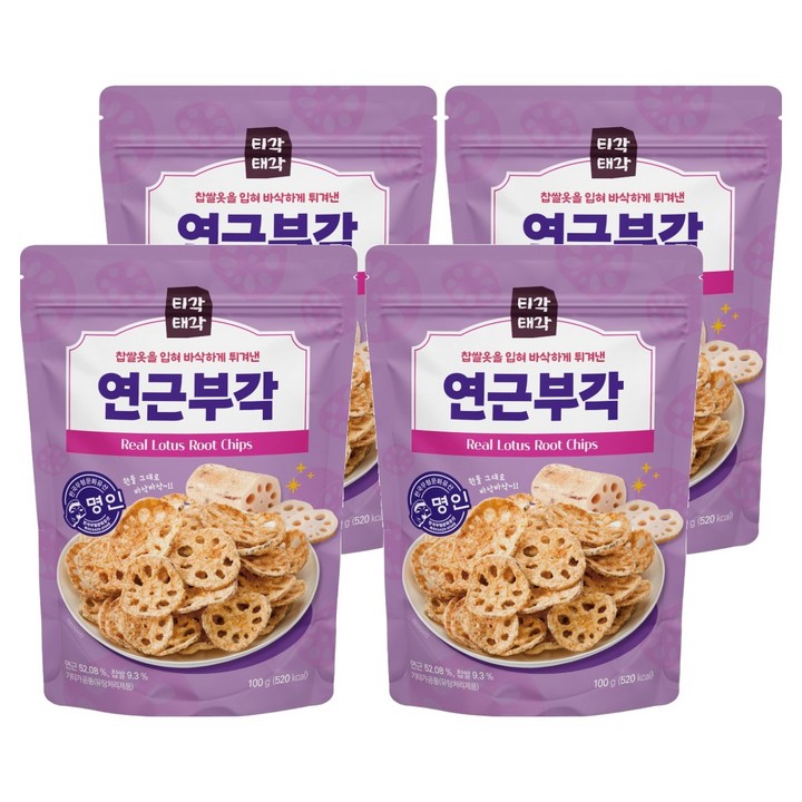 티각태각 연근 부각, 100g, 4개