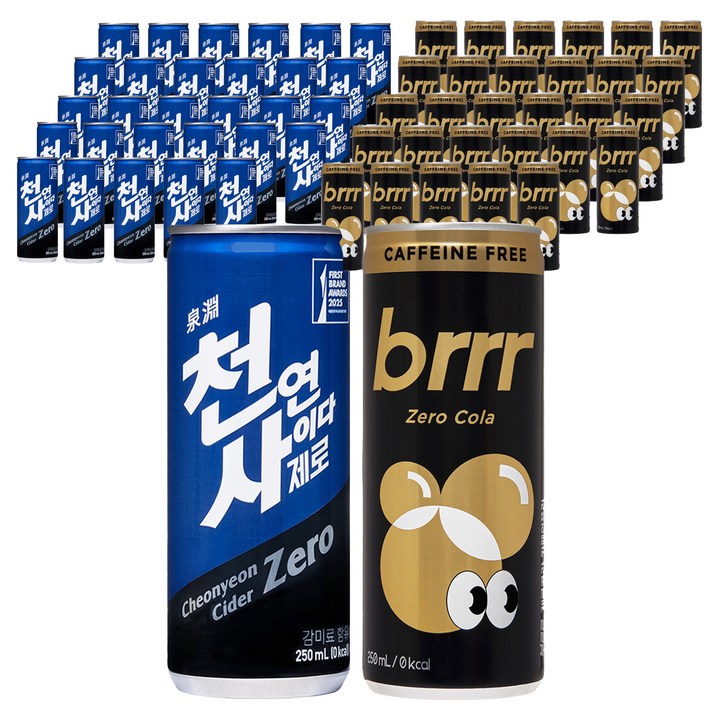 일화 천연사이다 제로 250ml 30p + 부르르 제로콜라 카페인 프리 250ml 30p, 1세트