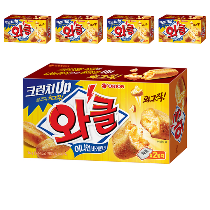 와클 어니언바게트맛, 76g, 5개