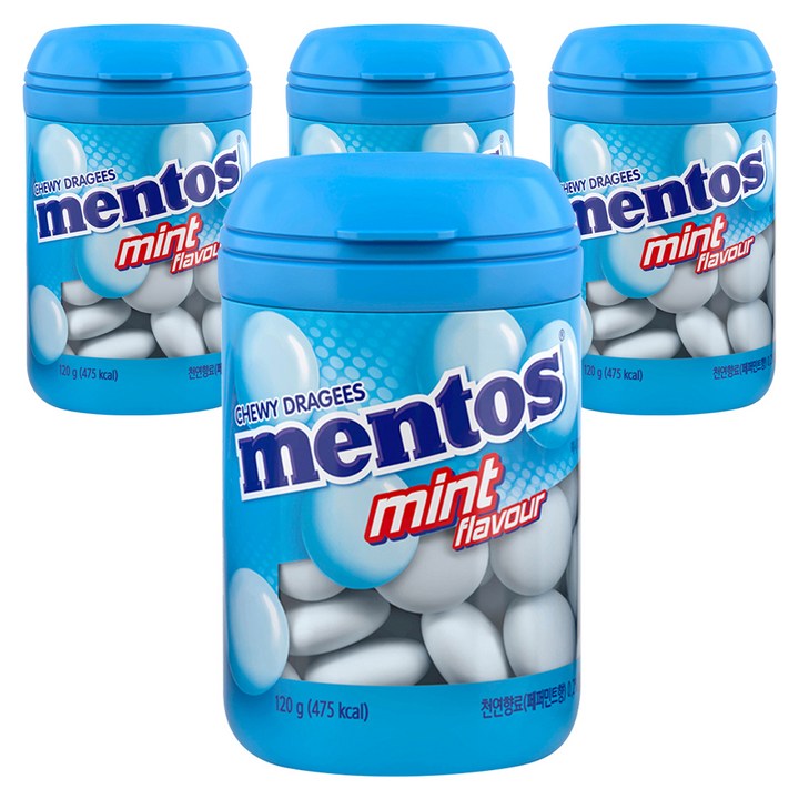 멘토스 민트맛 바틀, 120g, 4개