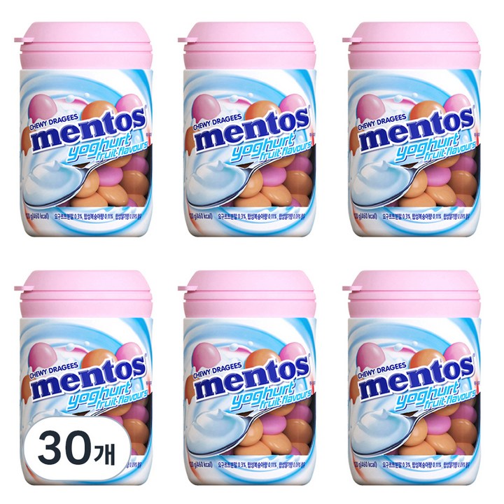 멘토스 요구르트맛 바틀, 120g, 30개