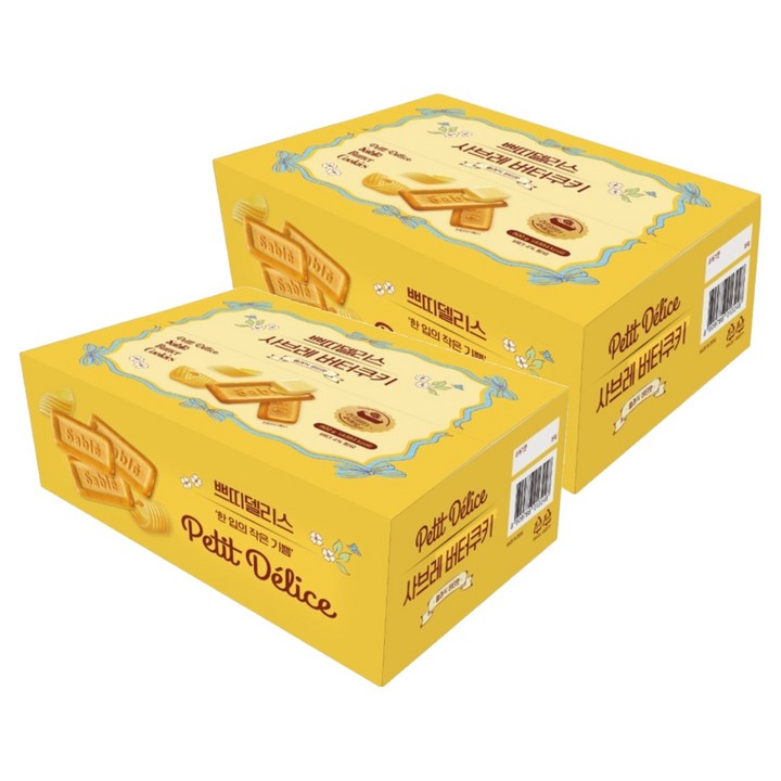 쁘띠델리스 사브레 버터쿠키, 2개, 800g