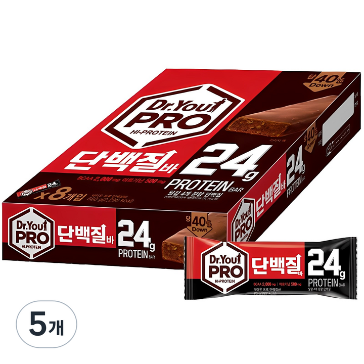 닥터유 프로 단백질 바, 560g, 5개