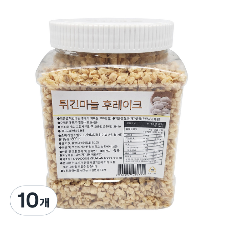 토호식품 튀긴 마늘 후레이크, 300g, 10개