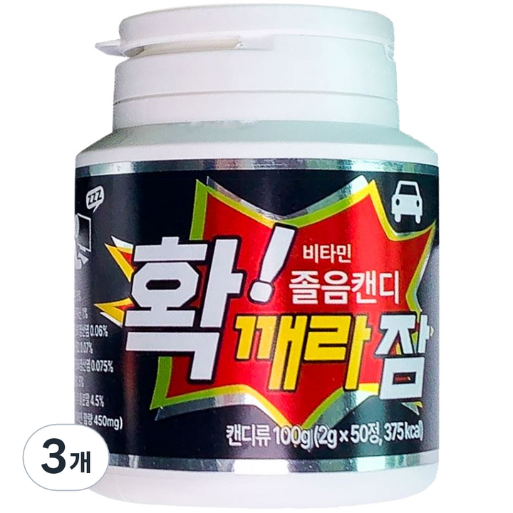 확깨라잠 비타민 졸음 캔디 50p, 100g, 3개