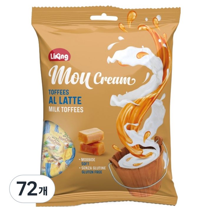 라이킹 모우크림 밀크토피 캔디, 150g, 72개
